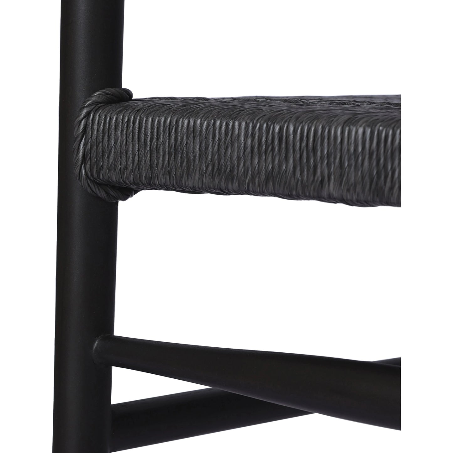 021 SI-2092619 | Closeup | Lomas Outdoor Dining Armchair by Four Hands. Made from solid teak, 100% polyethylene in a modern style.