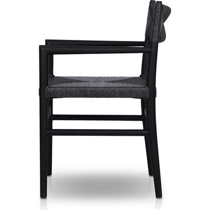Lomas Outdoor Dining Armchair by Four Hands. Made from solid teak, 100% polyethylene in a modern style.