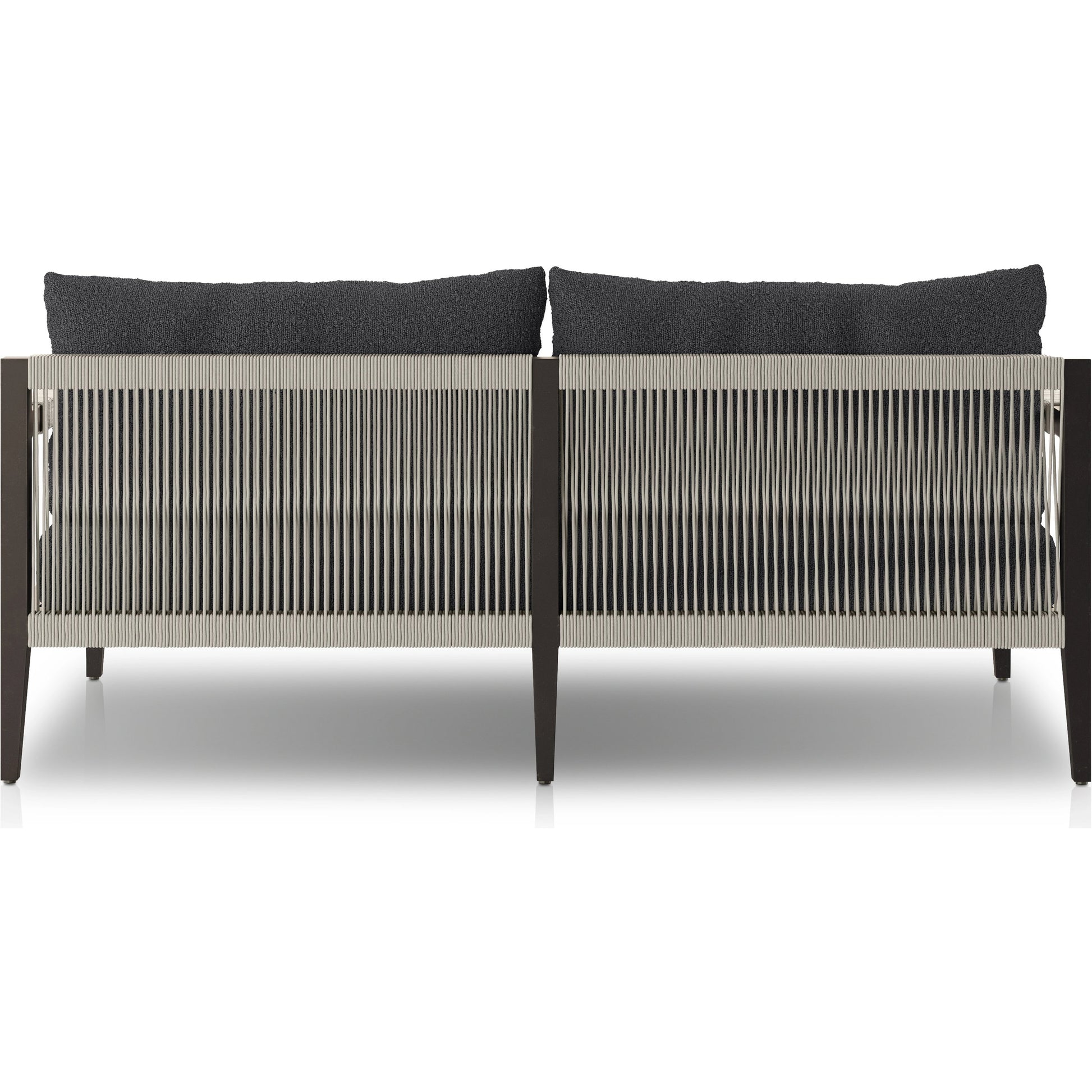 Sherwood Outdoor Sofa, Bronze by Four Hands. Made from 100% olefin, aluminum, 100% polypropylene in a modern style.