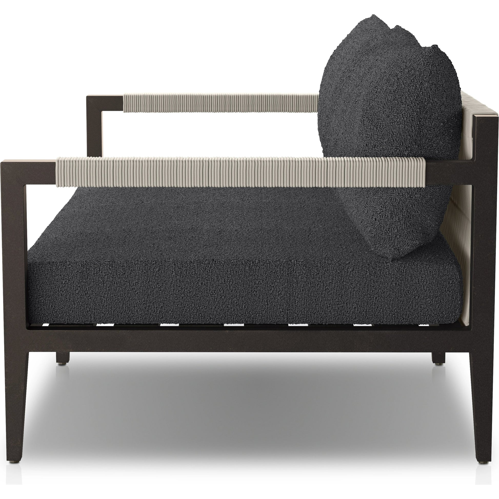 Sherwood Outdoor Sofa, Bronze by Four Hands. Made from 100% olefin, aluminum, 100% polypropylene in a modern style.