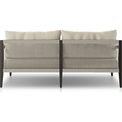 Sherwood Outdoor Sofa, Bronze by Four Hands. Made from 100% olefin, aluminum, 100% polypropylene in a modern style.