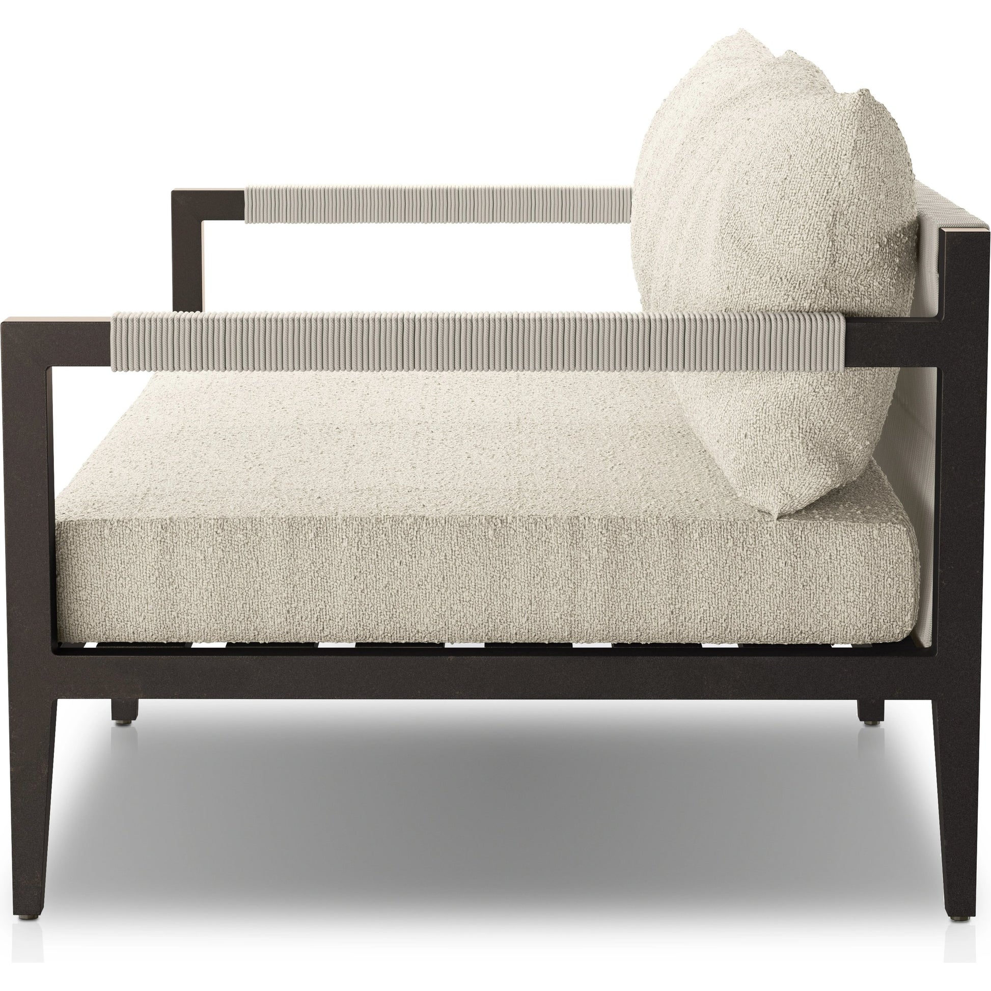 Sherwood Outdoor Sofa, Bronze by Four Hands. Made from 100% olefin, aluminum, 100% polypropylene in a modern style.
