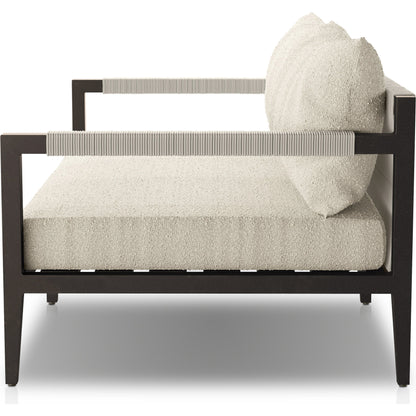 Sherwood Outdoor Sofa, Bronze by Four Hands. Made from 100% olefin, aluminum, 100% polypropylene in a modern style.