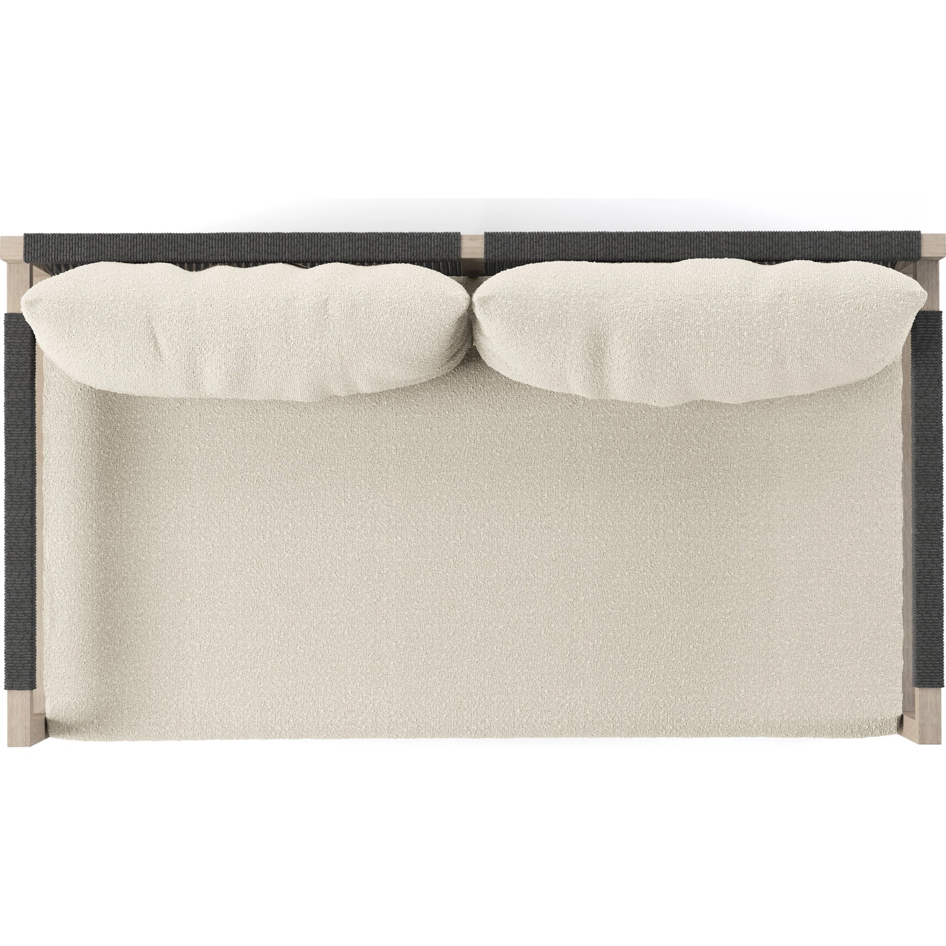 Sherwood Outdoor Sofa, Weathered Grey by Four Hands. Made from 100% olefin, solid fsc®-certified teak, 100% polypropylene in a coastal style.