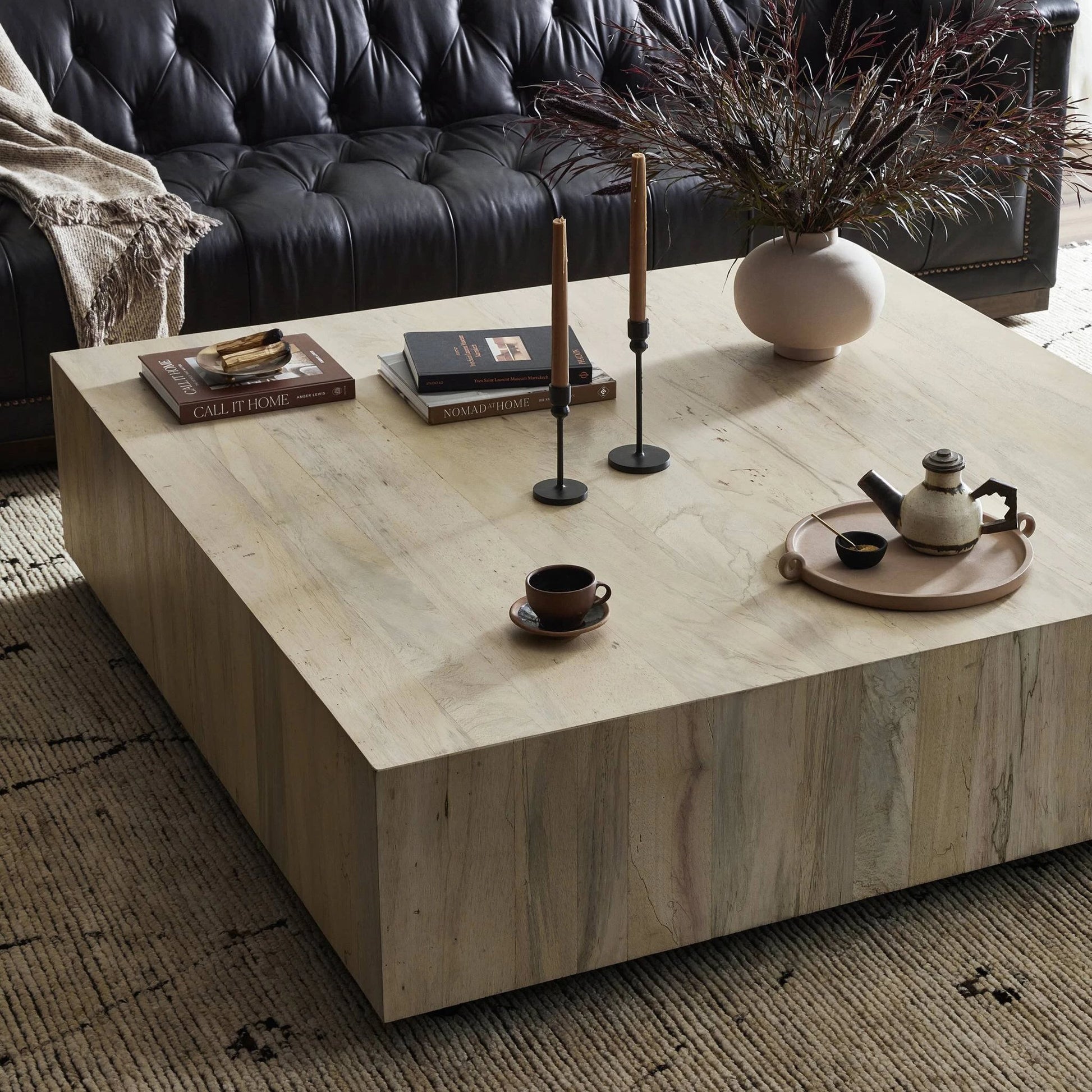Hudson Large Square Coffee Table by Four Hands. Made from unique in a modern style.