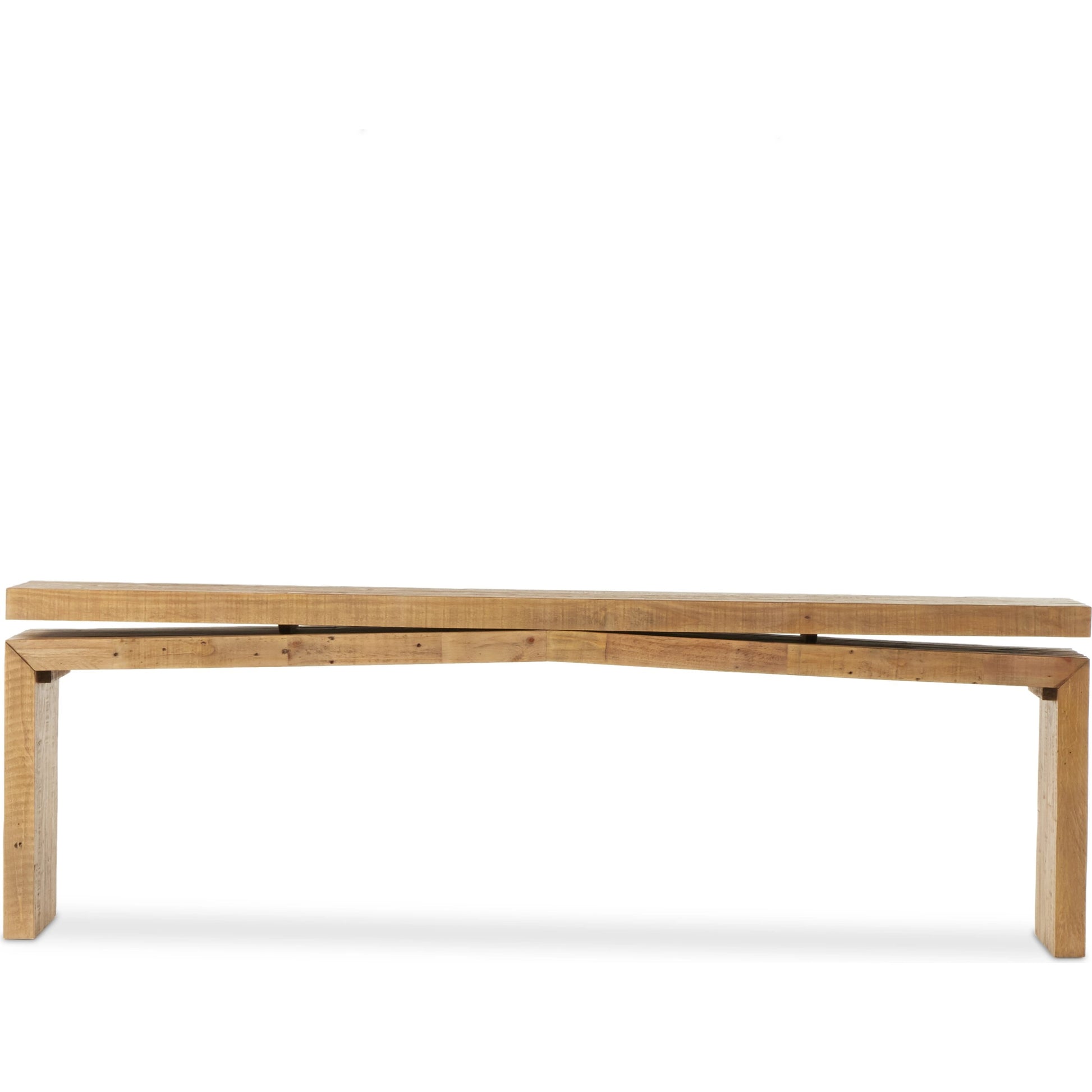 Matthes Large Console Table by Four Hands. Made from solid reclaimed pine in a modern style.