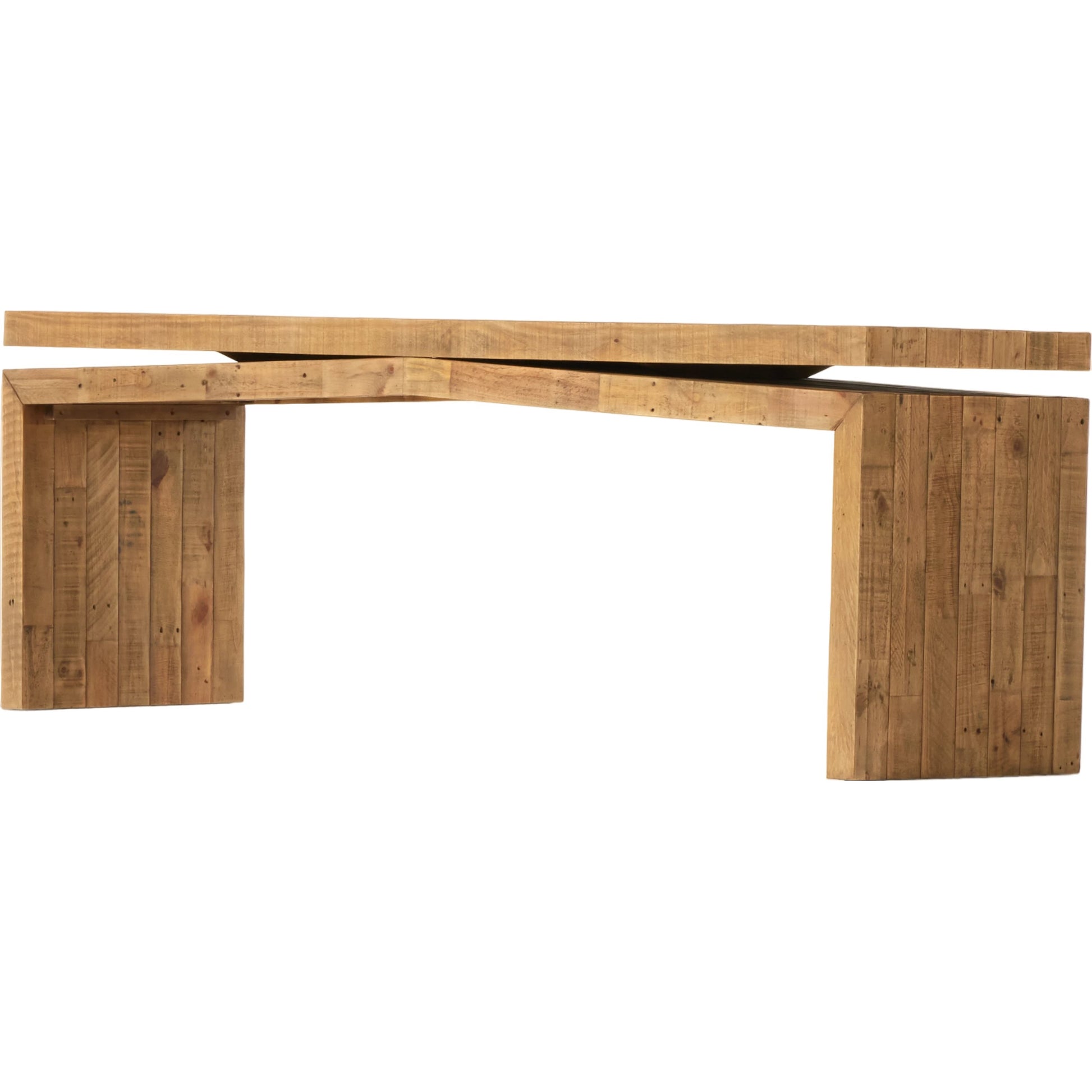 Matthes Large Console Table by Four Hands. Made from solid reclaimed pine in a modern style.