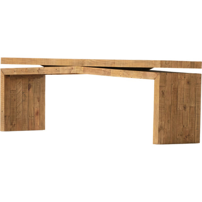 Matthes Large Console Table by Four Hands. Made from solid reclaimed pine in a modern style.