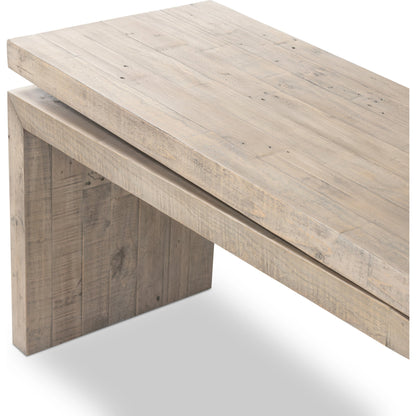 Matthes Large Console Table by Four Hands. Made from solid reclaimed pine in a modern style.