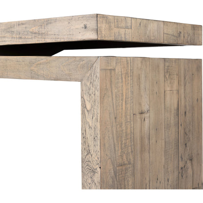 Matthes Large Console Table by Four Hands. Made from solid reclaimed pine in a modern style.