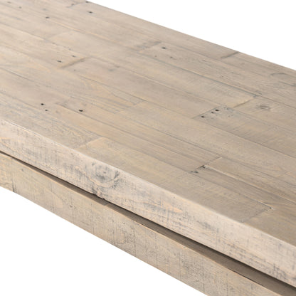 Matthes Large Console Table by Four Hands. Made from solid reclaimed pine in a modern style.