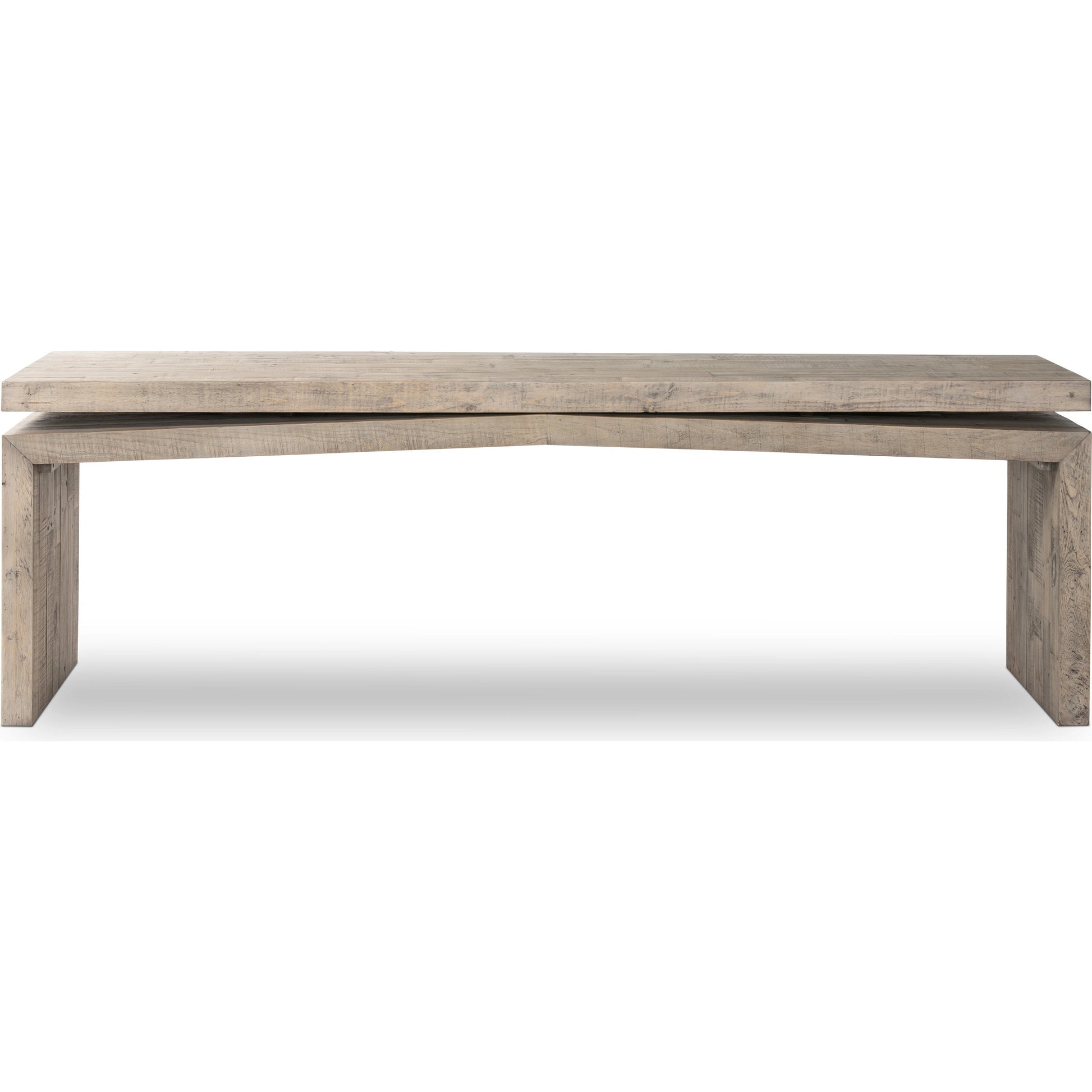 Matthes Large Console Table by Four Hands. Made from solid reclaimed pine in a modern style.