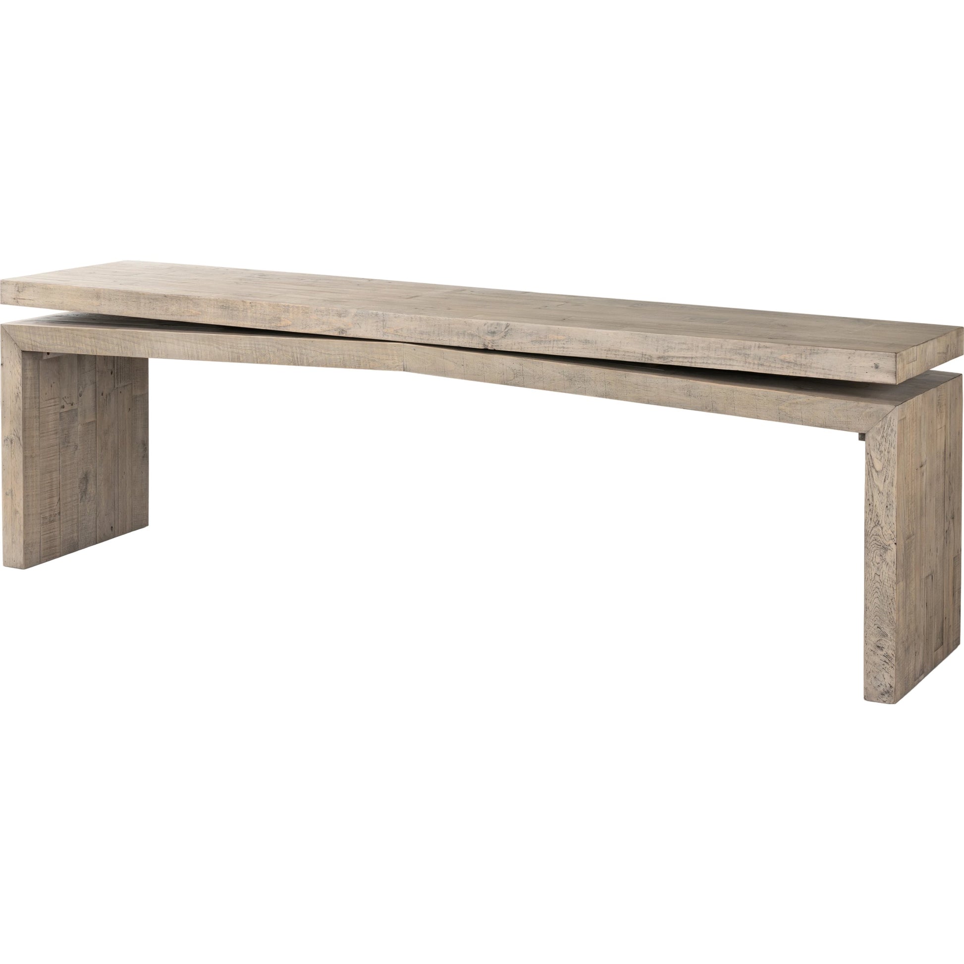 Matthes Large Console Table by Four Hands. Made from solid reclaimed pine in a modern style.