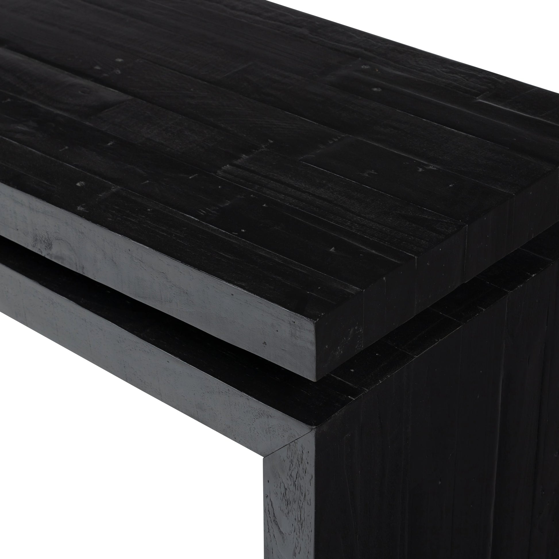 Matthes Large Console Table by Four Hands. Made from solid reclaimed pine in a modern style.