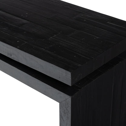 Matthes Large Console Table by Four Hands. Made from solid reclaimed pine in a modern style.
