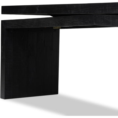 Matthes Large Console Table by Four Hands. Made from solid reclaimed pine in a modern style.