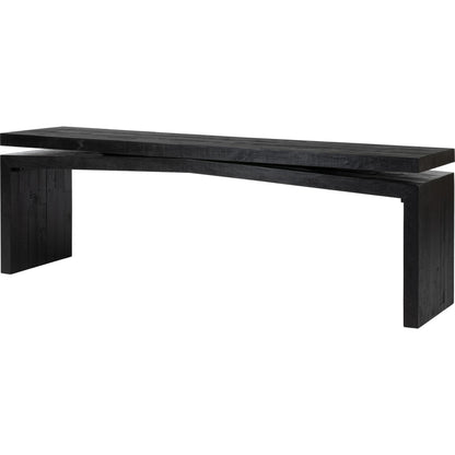 Matthes Large Console Table by Four Hands. Made from solid reclaimed pine in a modern style.