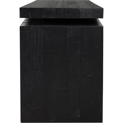Matthes Large Console Table by Four Hands. Made from solid reclaimed pine in a modern style.