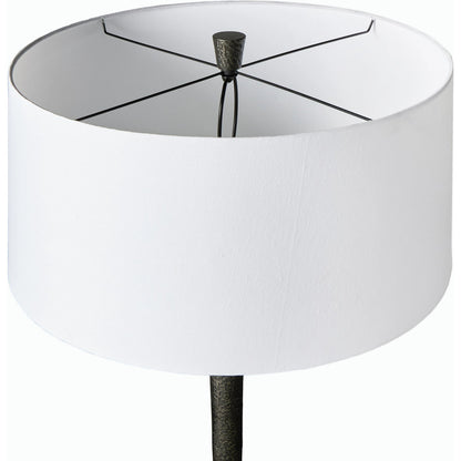 Fernando Floor Lamp by Four Hands in forged black. Made from aluminum, thermoplastic in a modern style.