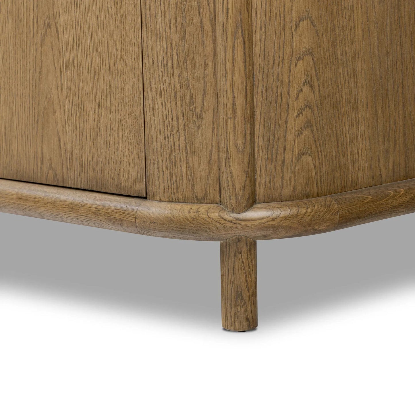 012 SI-2519177 | Closeup | Florent Sideboard by Four Hands in amber oak, amber oak thin veneer. Made from solid oak, oak veneer in a traditional style.