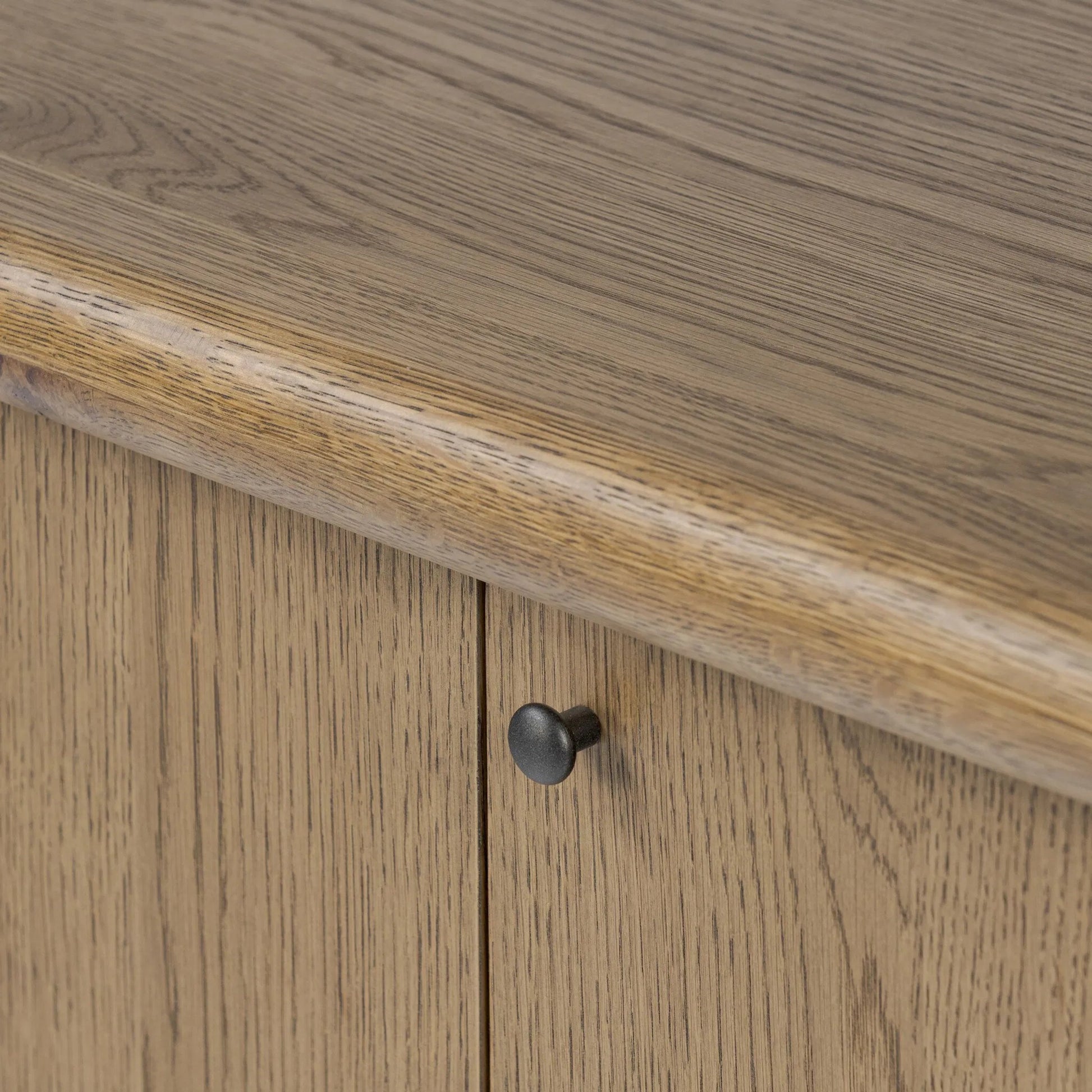 Florent Sideboard by Four Hands in amber oak, amber oak thin veneer. Made from solid oak, oak veneer in a traditional style.