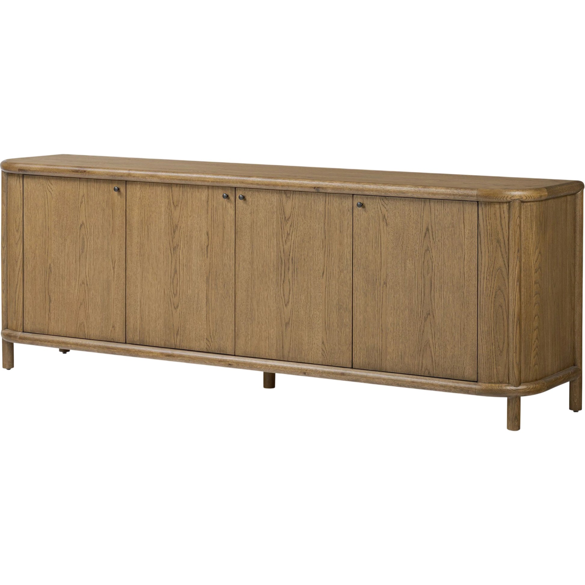 Florent Sideboard by Four Hands in amber oak, amber oak thin veneer. Made from solid oak, oak veneer in a traditional style.