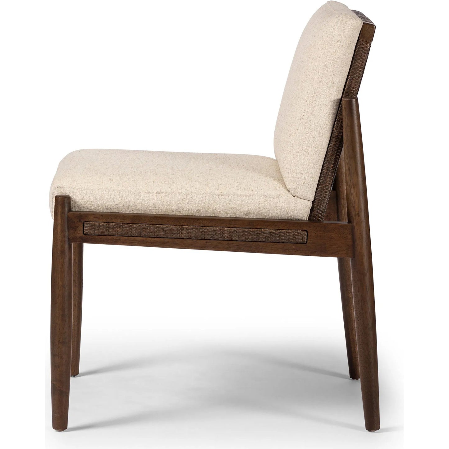 005 SI-2257090 | Additional Silo | Costera Dining Chair by Four Hands in antwerp natural, almond, vintage cross woven cane. Made from 39% linen, 35% cotton, 26% polyester, solid parawood, cane in a transitional style.