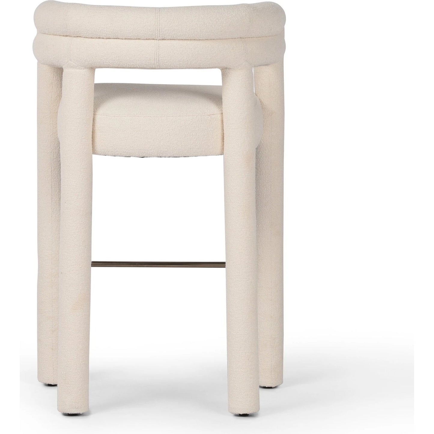 021 SI-2137614 | Additional Silo | Tacova Bar Stool by Four Hands in florence cream, antique brass. Made from 100% polyester, iron in a modern style.