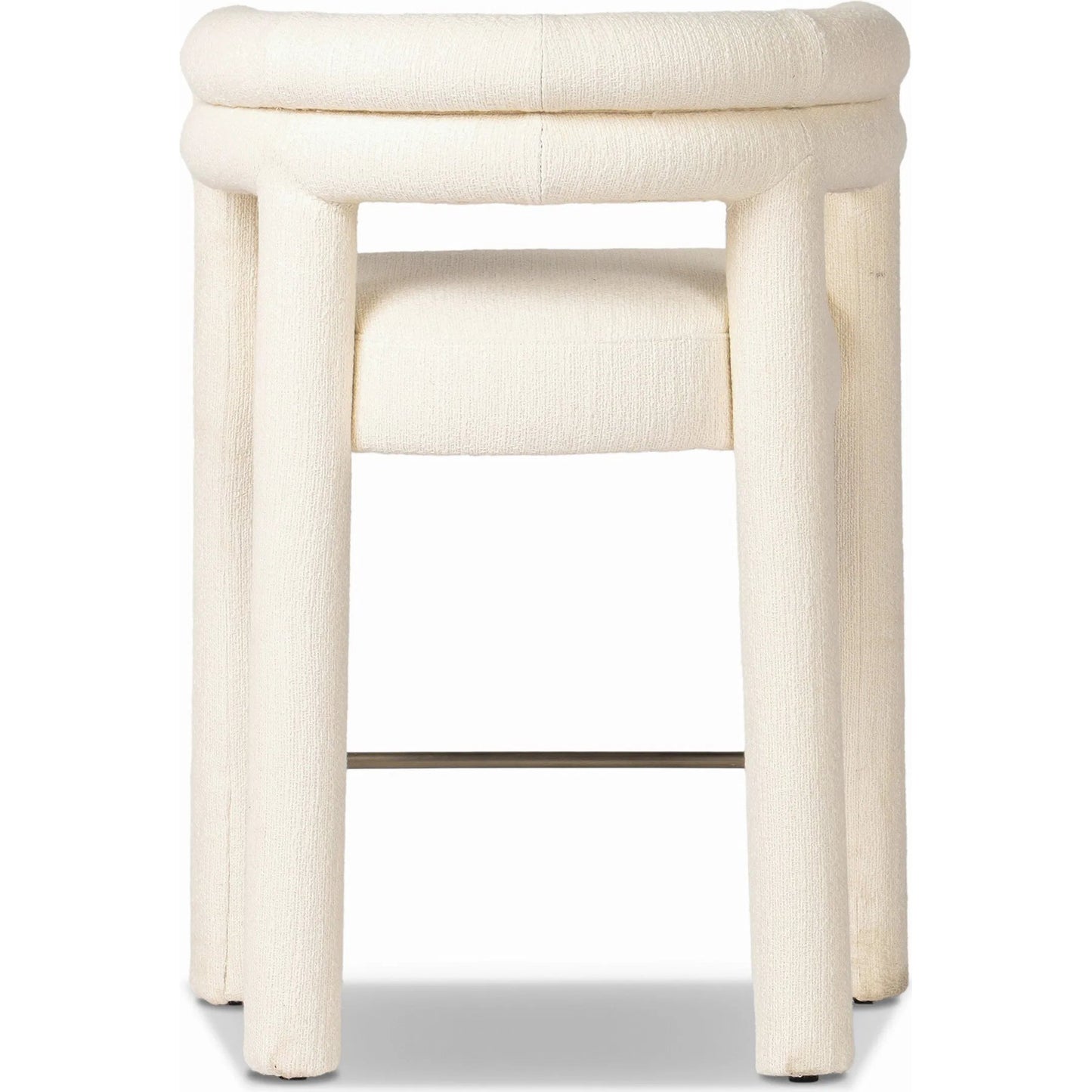 042 SI-2320277 | Additional Silo | Tacova Counter Stool by Four Hands in kerbey ivory, antique brass. Made from 96% polyester, 4% acrylic, iron in a modern style.