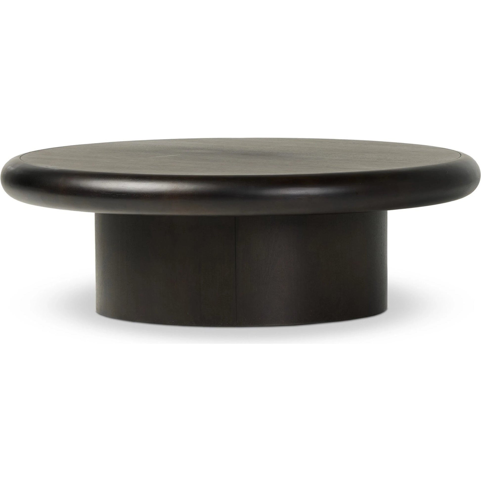 Zach Large Coffee Table by Four Hands in burnished parawood. Made from rubberwood veneer, solid parawood in a modern style.