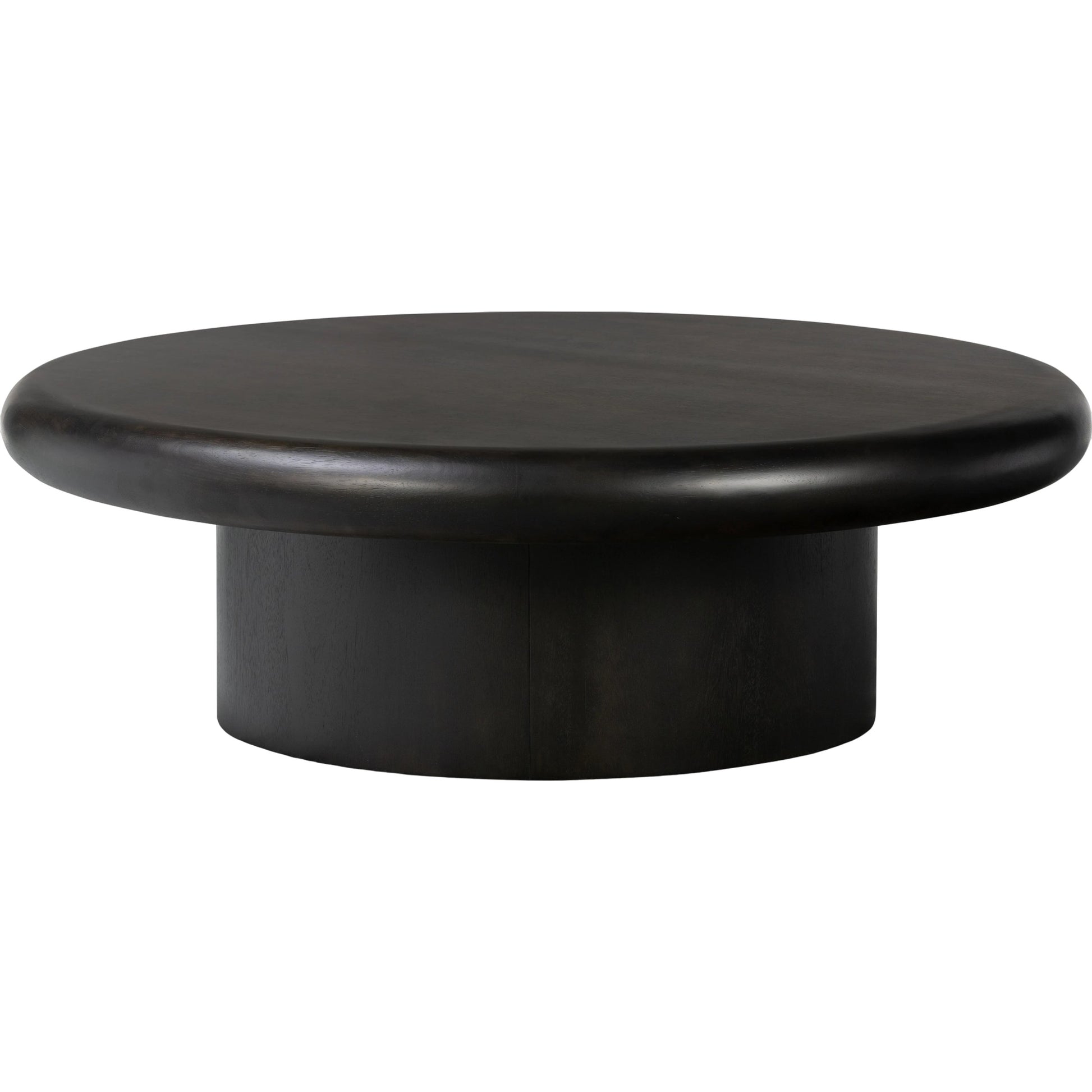 Zach Large Coffee Table by Four Hands in burnished parawood. Made from rubberwood veneer, solid parawood in a modern style.