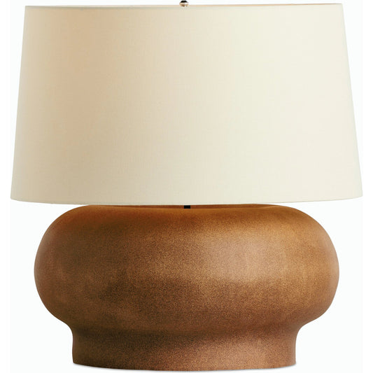 Kragen Table Lamp by Four Hands. Made from ceramic, 65% polyester, 35% flax/linen in a modern style.