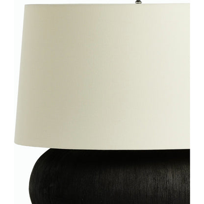 Kragen Table Lamp by Four Hands. Made from ceramic, 65% polyester, 35% flax/linen in a modern style.