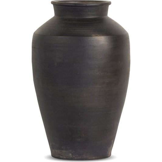Kyland Vase by Four Hands in aged black. Made from terracotta in a modern style.