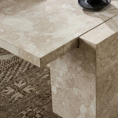 Romano Coffee Table by Four Hands in desert taupe marble. Made from solid marble, engineered hardwood in a modern style.