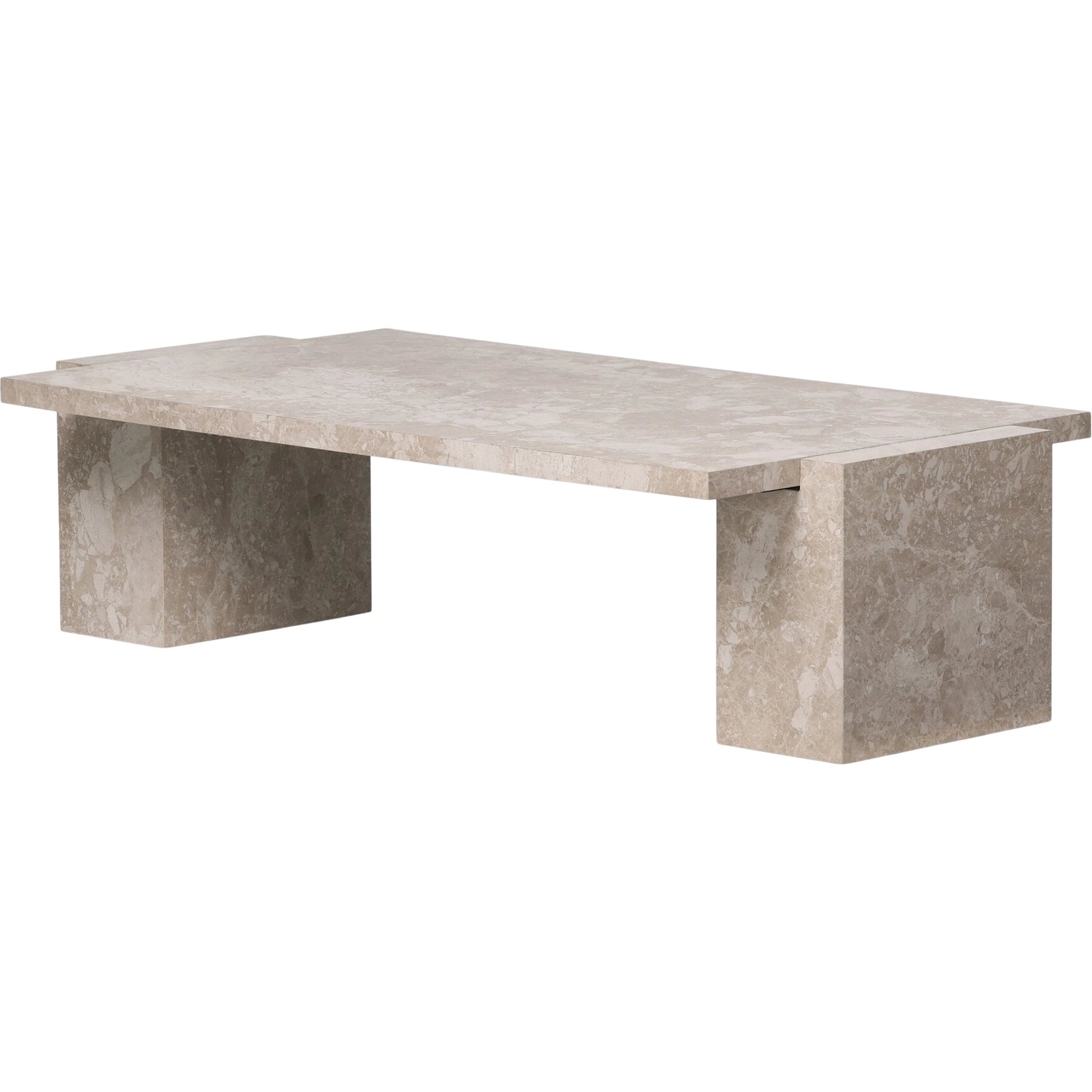 Romano Coffee Table by Four Hands in desert taupe marble. Made from solid marble, engineered hardwood in a modern style.