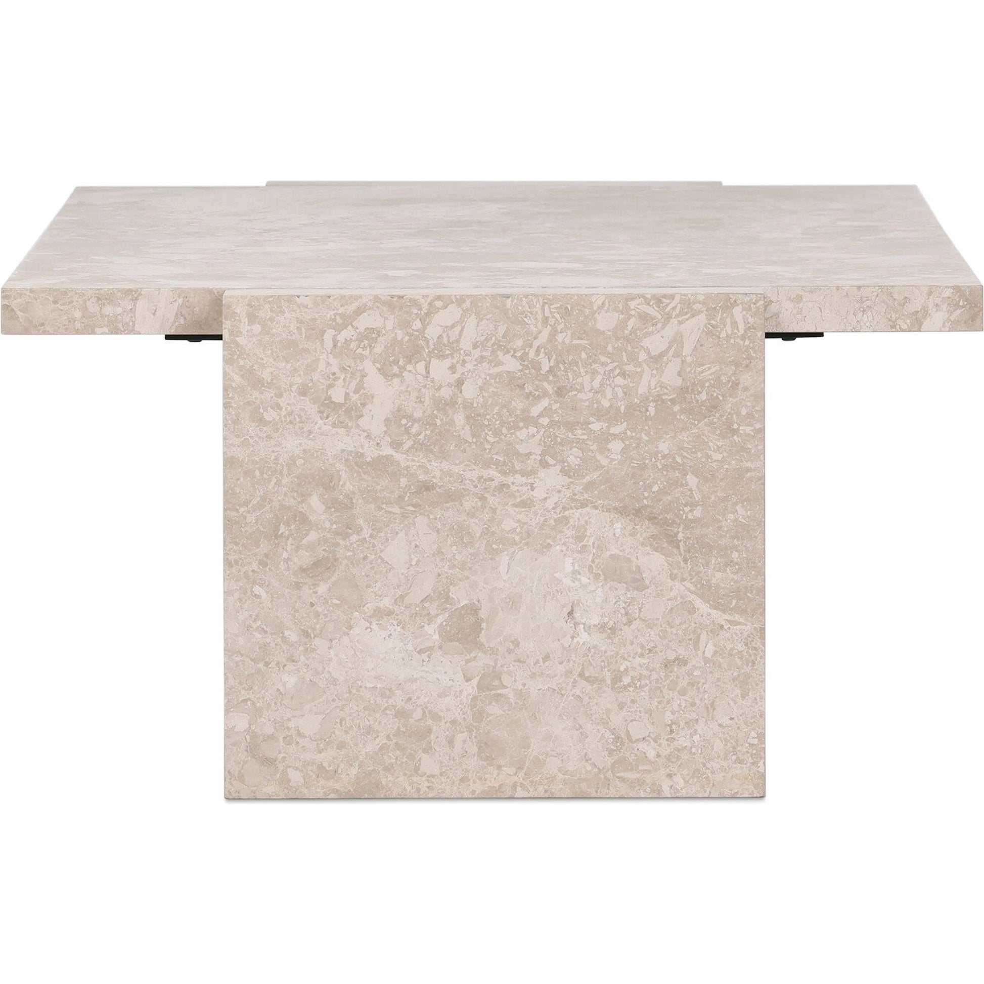 Romano Coffee Table by Four Hands in desert taupe marble. Made from solid marble, engineered hardwood in a modern style.