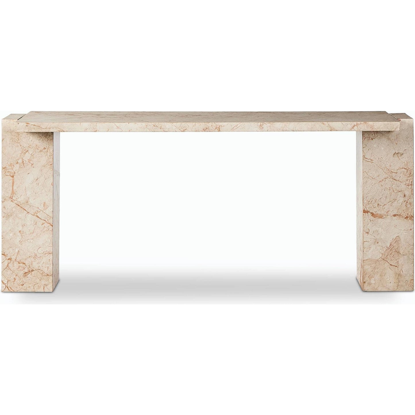 002 SI-2158427 | Additional Silo | Romano Console Table by Four Hands in desert taupe marble. Made from solid marble in a modern style.