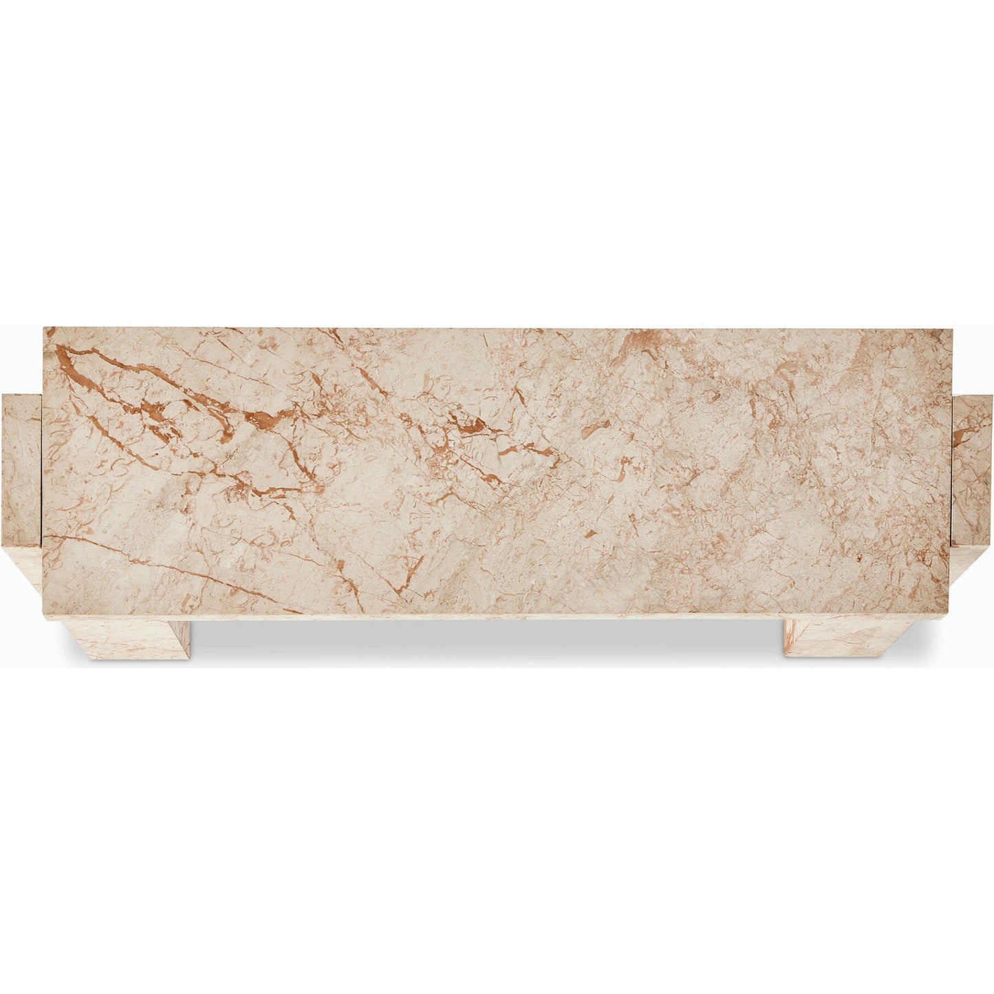 004 SI-2158427 | Additional Silo | Romano Console Table by Four Hands in desert taupe marble. Made from solid marble in a modern style.