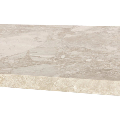 Romano Console Table by Four Hands in desert taupe marble. Made from solid marble in a modern style.