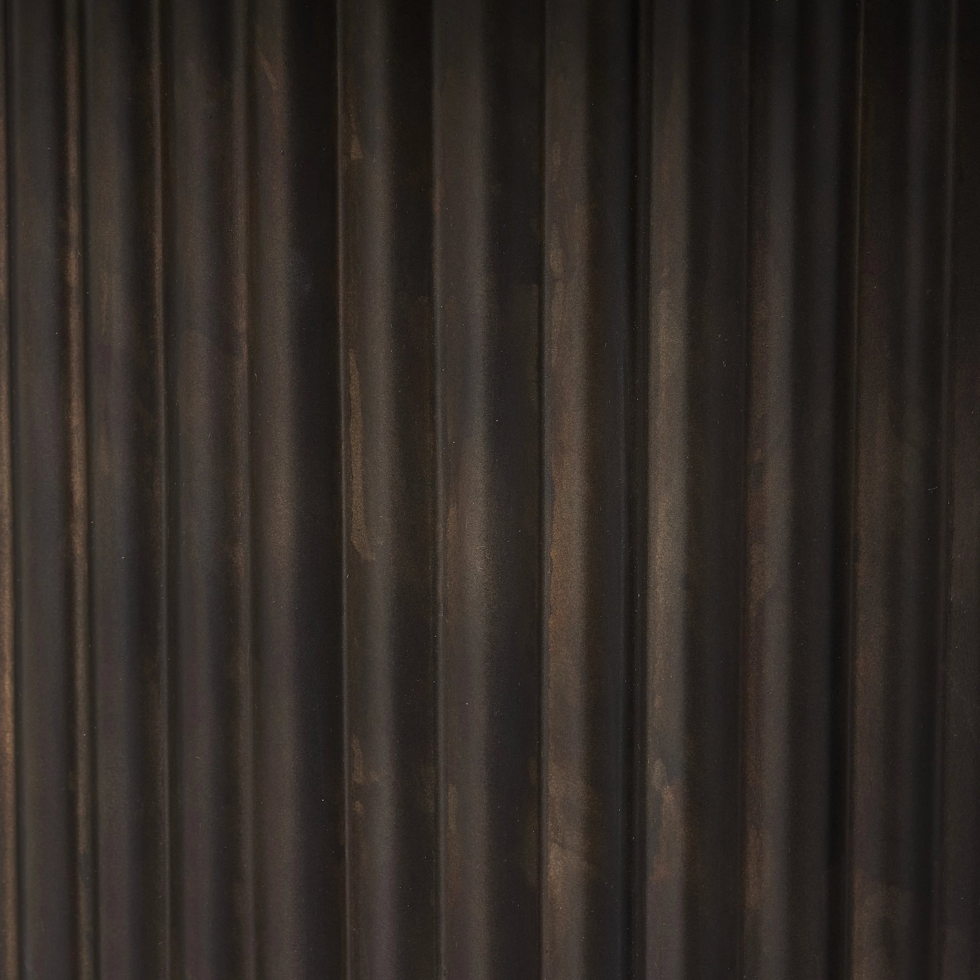 Ruben End Table by Four Hands in rustic brown, smoked black cast glass. Made from cast glass, iron in a modern style.