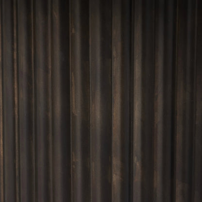 Ruben End Table by Four Hands in rustic brown, smoked black cast glass. Made from cast glass, iron in a modern style.