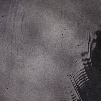 Ruben End Table by Four Hands in rustic brown, smoked black cast glass. Made from cast glass, iron in a modern style.