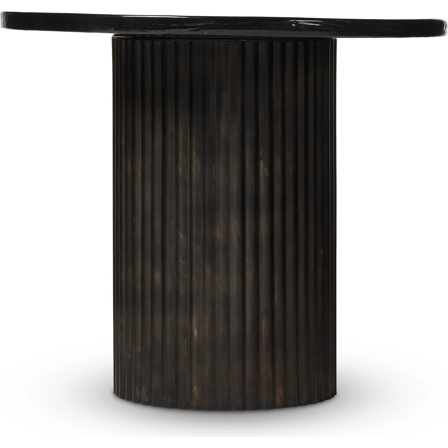 002 SI-2074654 | Additional Silo | Ruben End Table by Four Hands in rustic brown, smoked black cast glass. Made from cast glass, iron in a modern style.
