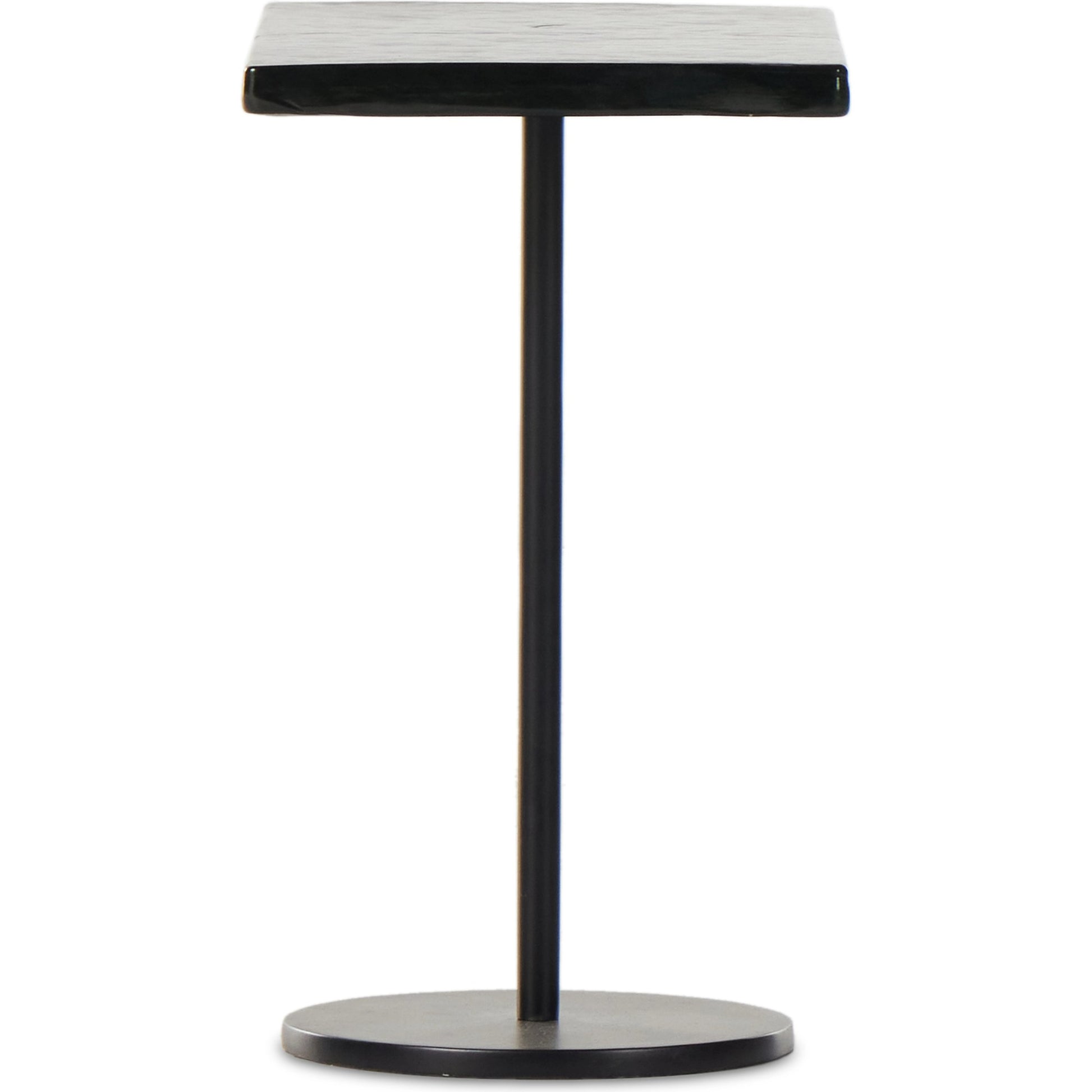Zevon End Table by Four Hands in moss cast glass. Made from cast glass, iron in a modern style.