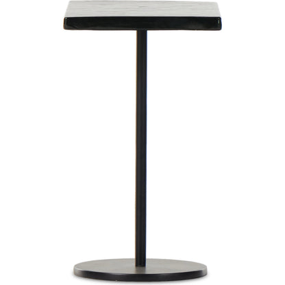 Zevon End Table by Four Hands in moss cast glass. Made from cast glass, iron in a modern style.