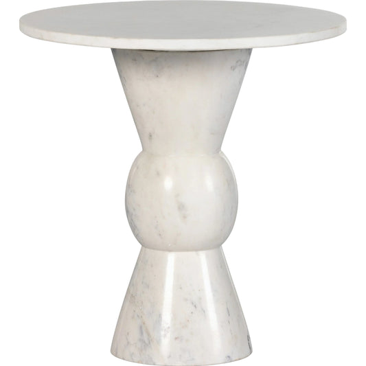 Fox End Table by Four Hands. Made from solid marble, engineered hardwood in a modern style.