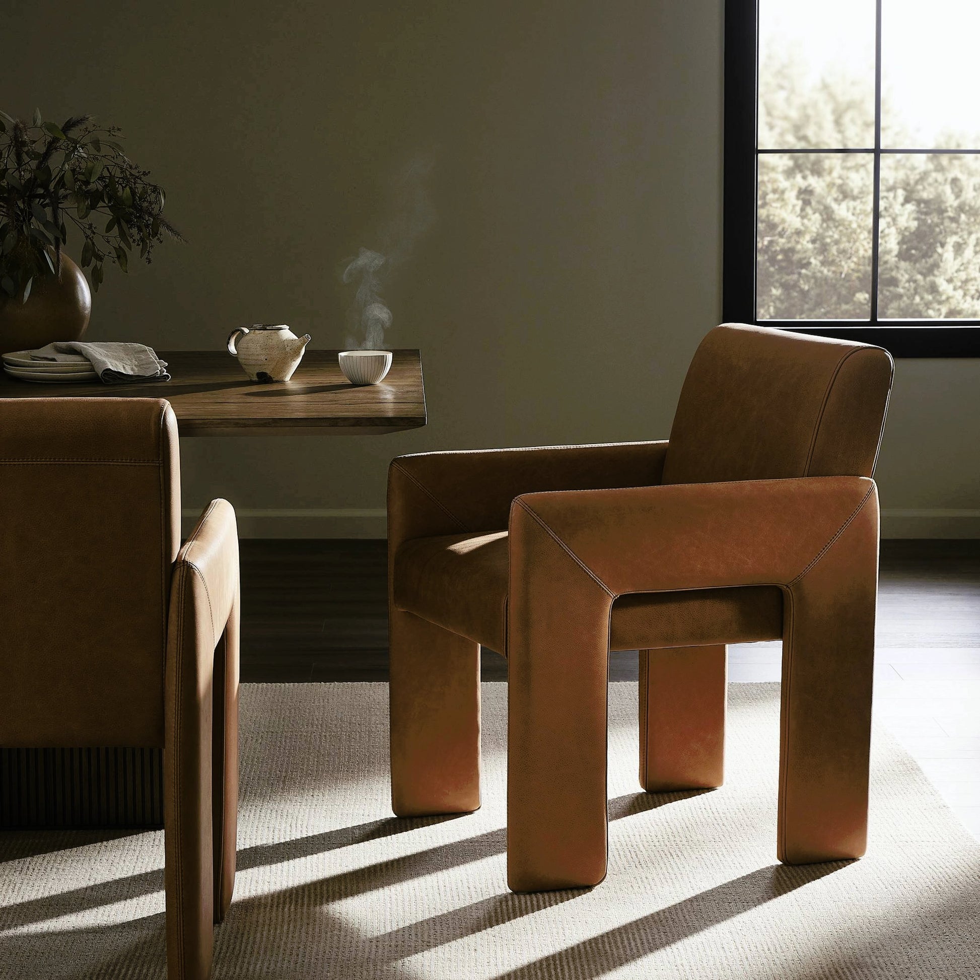 Amur Dining Armchair by Four Hands. Made from unique in a modern style.