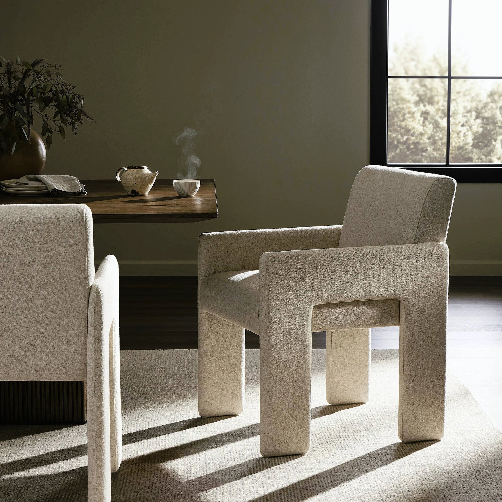 Amur Dining Armchair by Four Hands. Made from unique in a modern style.