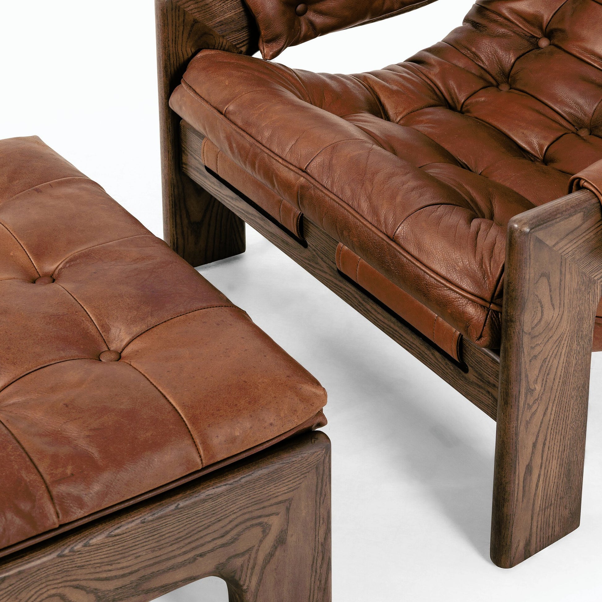 Halston Chair with Ottoman by Four Hands. Made from unique in a modern style.